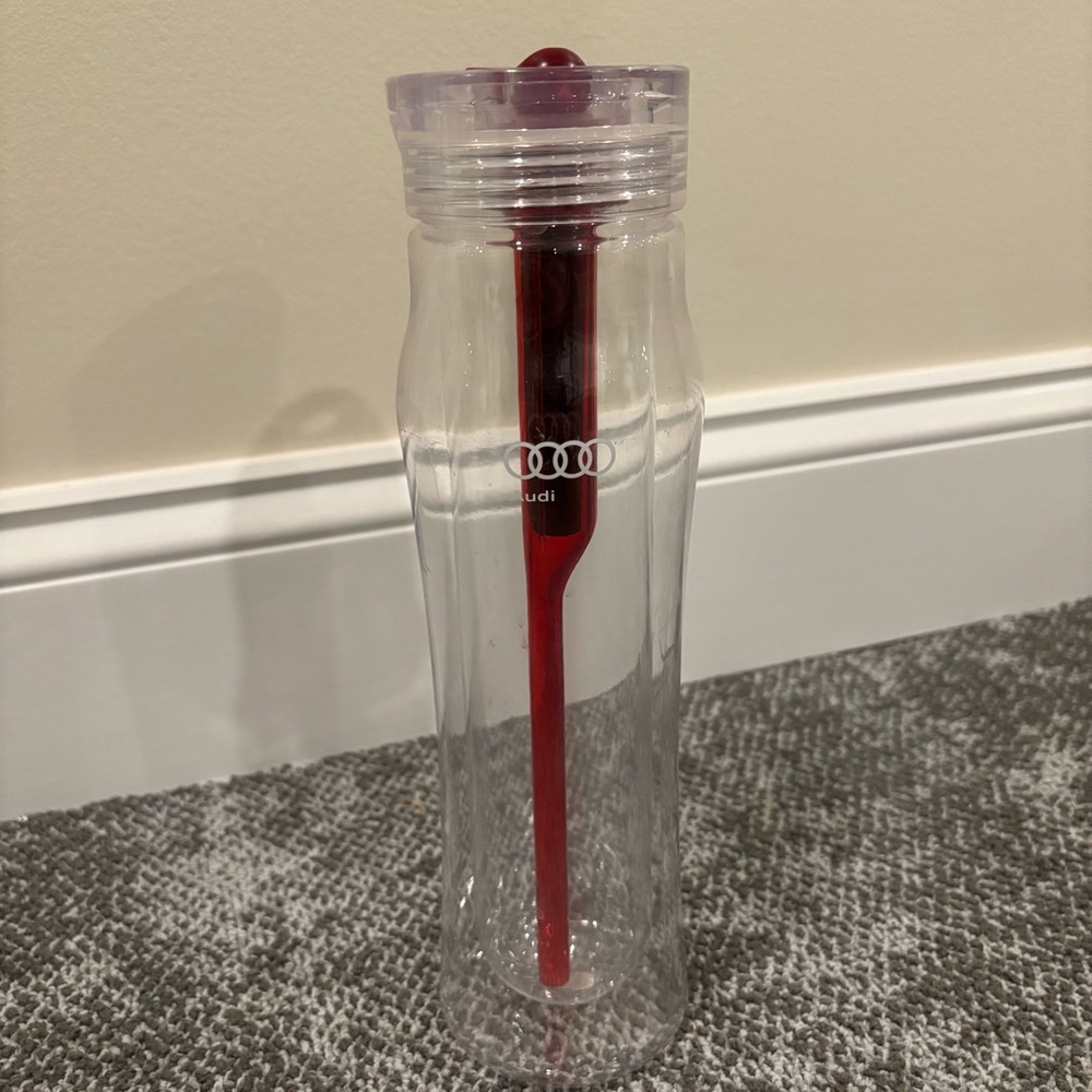 Genuine Audi Sport Clear Red 16 FL OZ Water Bottle